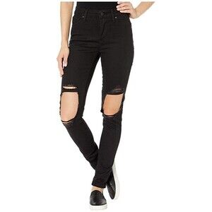 Levis 721 High Rise Skinny Jeans No Hard Feelings Stretch Jeans in Black Size 26